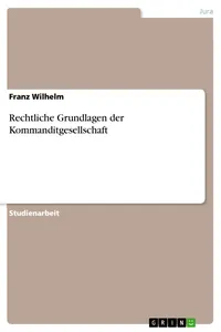Rechtliche Grundlagen der Kommanditgesellschaft_cover
