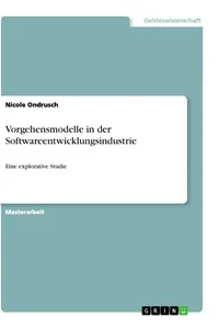Vorgehensmodelle in der Softwareentwicklungsindustrie_cover