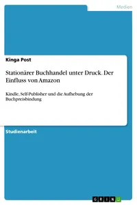 Stationärer Buchhandel unter Druck. Der Einfluss von Amazon_cover