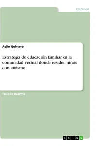 Estrategia de educación familiar en la comunidad vecinal donde residen niños con autismo_cover