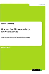 Grimm's Law. Die germanische Lautverschiebung_cover