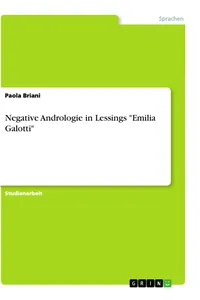 Negative Andrologie in Lessings "Emilia Galotti"_cover