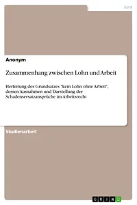 Zusammenhang zwischen Lohn und Arbeit_cover