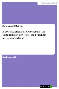 E. coli-Bakterien auf Speisekarten von Restaurants in der Dubai Mall. Sind die Mengen schädlich?_cover