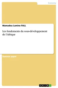 Les fondements du sous-développement de l'Afrique_cover