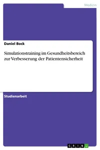 Simulationstraining im Gesundheitsbereich zur Verbesserung der Patientensicherheit_cover