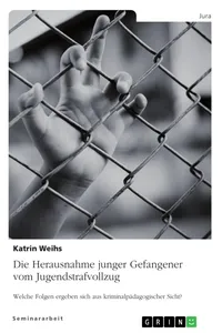 Die Herausnahme junger Gefangener vom Jugendstrafvollzug. Welche Folgen ergeben sich aus kriminalpädagogischer Sicht?_cover