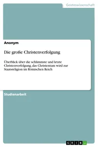 Die große Christenverfolgung_cover