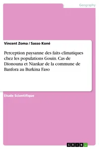 Perception paysanne des faits climatiques chez les populations Gouin. Cas de Dionouna et Niankar de la commune de Banfora au Burkina Faso_cover