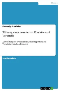 Wirkung eines erweiterten Kontaktes auf Vorurteile_cover
