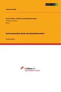 Vertrauensschutz durch den Bundesfinanzhof_cover
