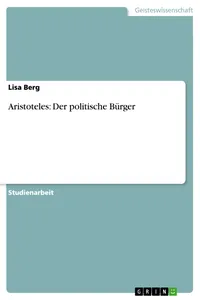 Aristoteles: Der politische Bürger_cover