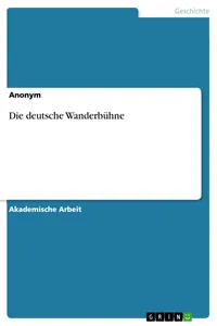 Die deutsche Wanderbühne_cover
