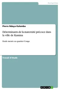 Déterminants de la maternité précoce dans la ville de Kamina_cover