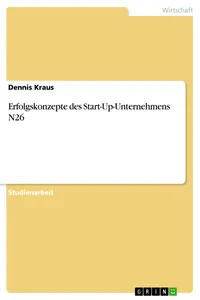 Erfolgskonzepte des Start-Up-Unternehmens N26_cover