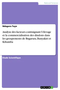 Analyse des facteurs contraignant l'élevage et la commercialisation des dindons dans les groupements de Bugarura, Bunyakiri et Kihumba_cover
