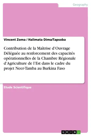 Contribution de la Maîtrise d’Ouvrage Déléguée au renforcement des capacités opérationnelles de la Chambre Régionale d’Agriculture de l’Est dans le cadre du projet Neer-Tamba au Burkina Faso