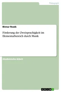 Förderung der Zweisprachigkeit im Elementarbereich durch Musik_cover