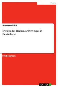 Erosion des Flächentarifvertrages in Deutschland_cover