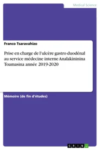 Prise en charge de l'ulcère gastro duodénal au service médecine interne Analakininina Toamasina année 2019-2020_cover