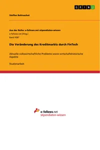 Die Veränderung des Kreditmarkts durch FinTech_cover