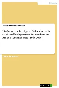 L'influence de la religion, l'éducation et la santé au développement économique en Afrique Subsaharienne_cover