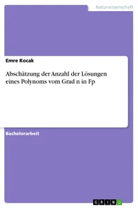 Abschätzung der Anzahl der Lösungen eines Polynoms vom Grad n in Fp_cover