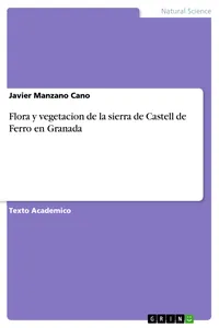 Flora y vegetacion de la sierra de Castell de Ferro en Granada_cover