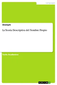 La Teoría Descriptiva del Nombre Propio_cover