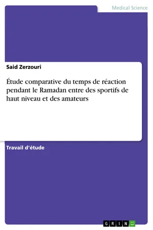 Étude comparative du temps de réaction pendant le Ramadan entre des sportifs de haut niveau et des amateurs