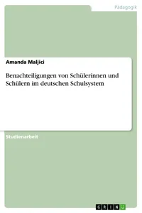 Benachteiligungen von Schülerinnen und Schülern im deutschen Schulsystem_cover