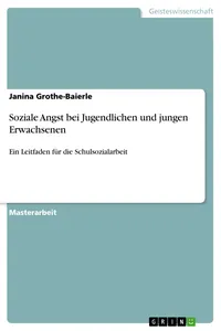 Soziale Angst bei Jugendlichen und jungen Erwachsenen_cover