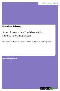 Auswirkungen des Pendelns auf das subjektive Wohlbefinden_cover