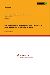 Can the Millennium Development Goals Contribute to Poverty Reduction in Sub-Saharan Africa?_cover