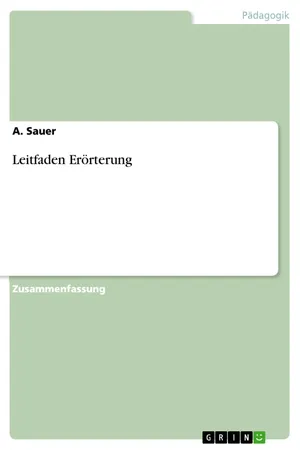 Leitfaden Erörterung