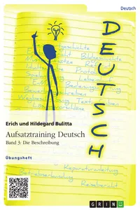Aufsatztraining Deutsch - Band 3: Die Beschreibung_cover
