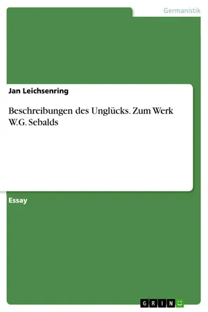 Beschreibungen des Unglücks. Zum Werk W.G. Sebalds