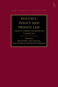Politics, Policy and Private Law_cover