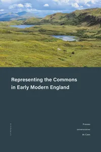 Representing the Commons in Early Modern England_cover