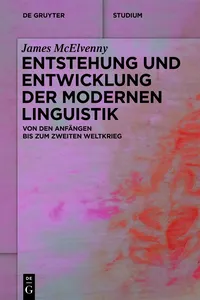 Entstehung und Entwicklung der modernen Linguistik_cover