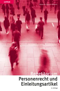 Repetitorium Personenrecht und Einleitungsartikel_cover