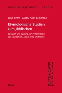 Etymologische Studien zum Jiddischen_cover