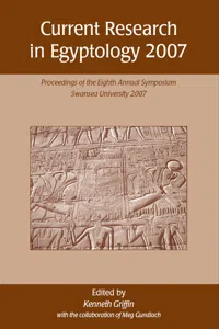 Current Research in Egyptology 2007_cover