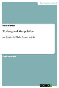 Werbung und Manipulation_cover