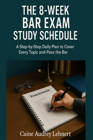 8-week bar exam study schedule