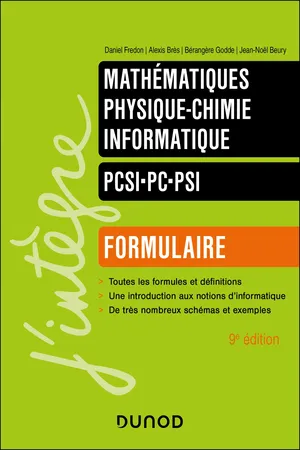 Formulaire PCSI-PC-PSI - 9e éd.