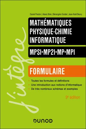 Formulaire MPSI-MP2I-MP-MPI - 9e éd.