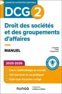 DCG 2 Droit des sociétés et des groupements d'affaires - Manuel 2025-2026_cover