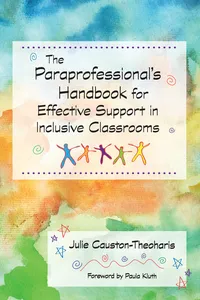 The Paraprofessional's Handbook for Effective Support in Inclusive Classrooms_cover