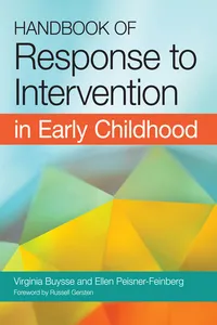 Handbook of Response to Intervention in Early Childhood_cover